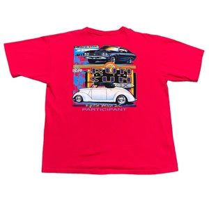 90s Run In The Sun Hot Rod T-shirt Size XL